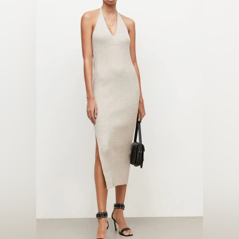 All Saints Strapless Cream Dress